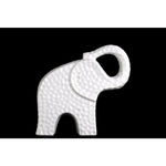 Edged Trumpeting Standing Elephant Figurine Small White Benzara