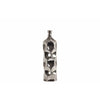 Round Bottle Vase Dimpled Medium Silver Benzara