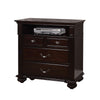 Benzara Transitional Style Wooden Media Chest, Dark Walnut Brown