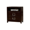 Benzara Modern Style Spacious Wooden Media Chest, Cherry Brown