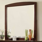 Benzara Omnus Theia Poised Mirror, Dark Walnut