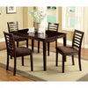 Benzara Eaton 5 PC. Dining Table Set, Espresso Finish