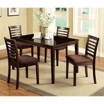 Benzara Eaton 5 PC. Dining Table Set, Espresso Finish