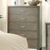 Benzara Contemporary Style Wooden Chest with Tapered Legs, Gray