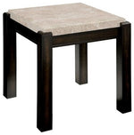 Benzara Gladstone End Table Contemporary Style, Ivory