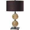 Benzara Suzy Traditional Table Lamp in Light Carmel and Espresso