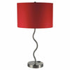Benzara Sprig Contemporary Table Lamp with Adjustable Socket, Set of 2, Red
