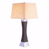 Benzara Pandora Transitional Style Table Lamp, Black, Chrome