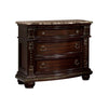 Benzara Fromberg Traditional Style Night Stand, Brown Cherry