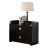 Benzara Beautiful Nightstand with 2 Storage Drawers, Dark Brown.