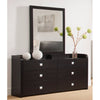 Benzara Well Crafted Splendid Mirror with Dark Brown Finish Wooden Frame.