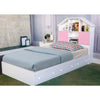 Benzara Spacious White Finish Full Size Bookcase Headboard.