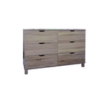 Benzara Commodious Brown Finish Dresser with 6 Drawers.