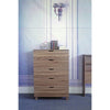 Benzara Spacious Brown Finish Chest with 5 Drawers On Metal Glides.