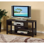 Benzara 47 inch 1 Drawer Wooden TV Stand with Open Storage, Brown