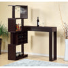 Benzara Well Designed Bar Table with Wall Unit with Wine Racks, Brown