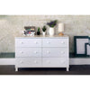 Benzara Spacious Dresser with Six Storage Drawers On Metal Glides