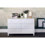 Benzara Spacious Dresser with Six Storage Drawers On Metal Glides