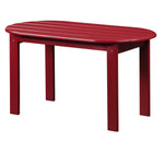 Benzara Outdoor Wooden Coffee Table with Slatted Oblong Shape Top, Red