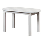 Benzara Outdoor Wooden Coffee Table with Slatted Oblong Shape Top, White