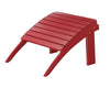 Benzara Arched Wooden Ottoman with Slatted Design and straight Legs, Red
