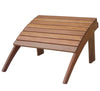 Benzara Arched Wooden Ottoman with Slatted Design and straight Legs,Teak Brown