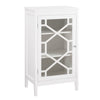 Benzara Single Door Wooden Cabinet with 3 Storage Compartments, Small, White