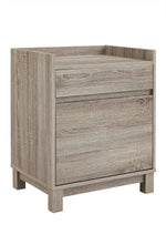 Benzara Wooden Filling Cabinet with Two Spacious Storage Drawers, Gray