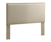 Benzara Wooden Full Queen Size Headboard with Nail head Trim Details, Beige