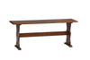 Benzara Wooden Rectangular Bench with Sleek Pedestal Style Feet, Dark Brown