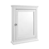 Benzara Wooden Medicine Cabinet with Mirrored Door Storage, White