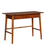 Benzara 42 inch Wooden Desk with One Drawer, Brown