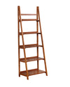 Benzara Ladder Style Wooden Bookcase with 5 Spacious Shelves, Brown