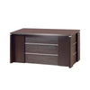 Benzara Modern Style Desk with 2 Locking File Drawers, Dark Brown