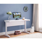 Benzara Contemporary Style Desk with Width Top, White