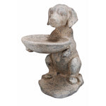 Benzara Well Designed Dog Birdfeeder, White