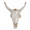Benzara Rustic Steer Head, Rustic White