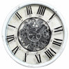 Benzara Vintage Vibe Wall Clock, White