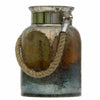Benzara Stylish Glass Jar with Rope Handle, Small