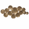Benzara Circular Wall Sculpture with Connected Antiqued Golden Circles