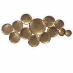 Benzara Circular Wall Sculpture with Connected Antiqued Golden Circles