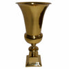 Benzara 24 inches Aluminum Vase with Pedestal Base, Gold