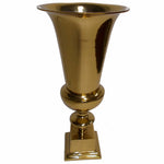 Benzara Large Gold Finish Tall Vase