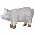 Benzara Inscribed Pig Sculptural Accent