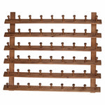 Benzara Wall Hanger Rack in Shiny finish, Classic Brown