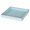 Benzara Alluring Mimosa Square Tray, Powder Blue