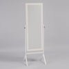 Benzara Contemporary Style Wooden Cheval Mirror, White