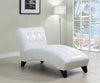 Benzara Anna Lounge Chaise, White