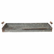 Benzara Retro Modeled Roux Handle Tray