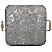 Benzara Classic Fashioned Ravello Tray, Square